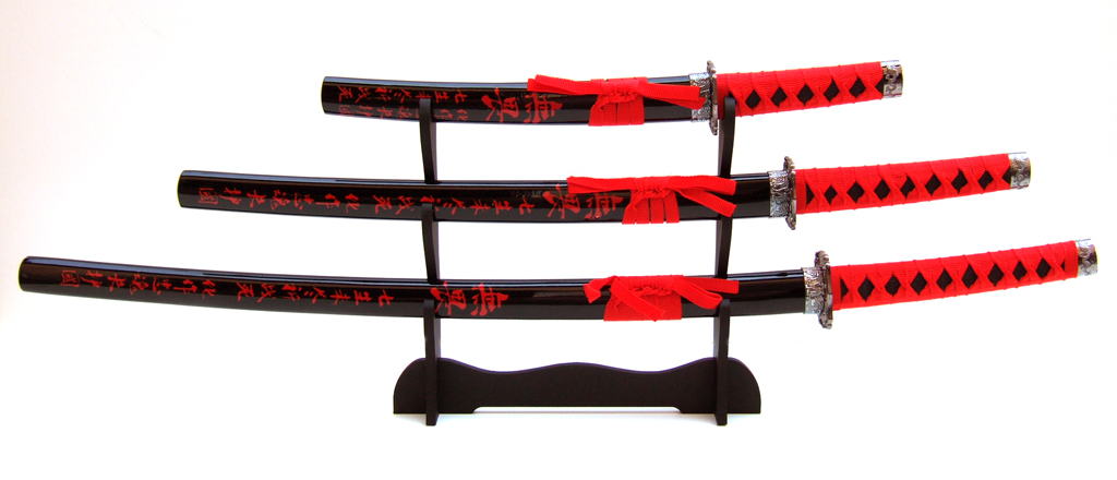 Samurai swords set, quartered \"Bushido\" 1
