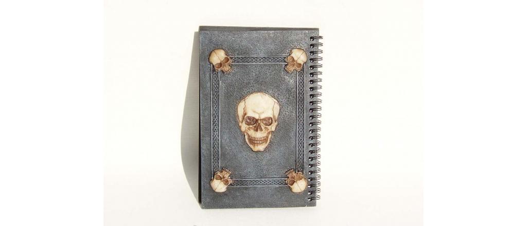 Notebook with pentagram and skull 2