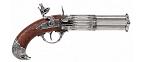 Denix Vierläufige Steinschloßpistole mit Adlerkopf - Replik