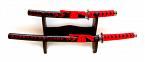 Samurai swords set, threeparted "Bushido" with wallhanger